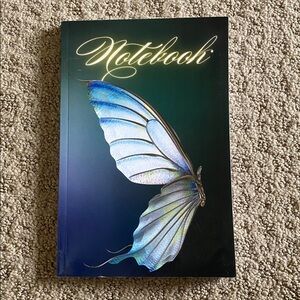 Blue Butterfly Wide-Ruled Notebook